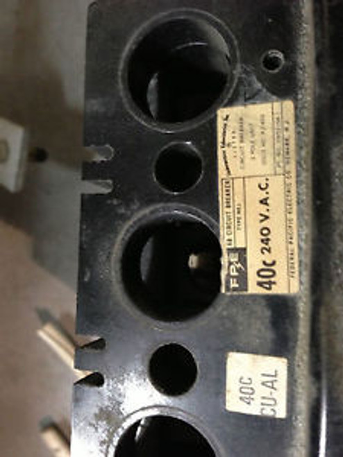 FEDERAL PACIFIC ELECTRIC 225 AMP CIRCUIT BREAKER 240VAC 3 POLE
