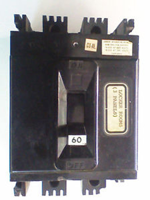 Federal Pacific NEF nef431060 3 pole 60 amp breaker