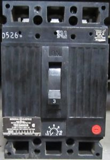 GENERAL ELECTRIC  TEC36003S  600 VAC  3 Amp  3 Pole CIRCUIT BREAKER