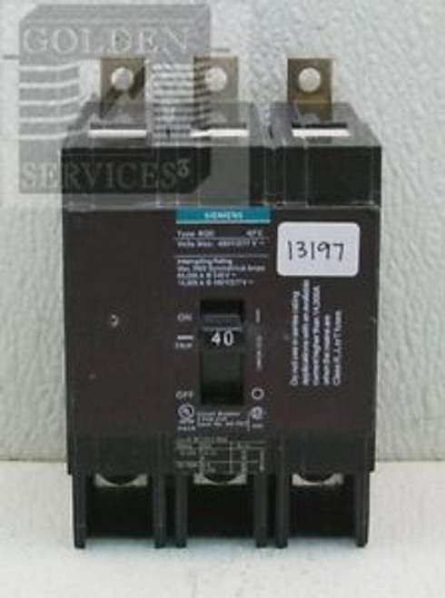 Siemens BQD340BP Circuit Breaker 480Y/277V 40A 3P