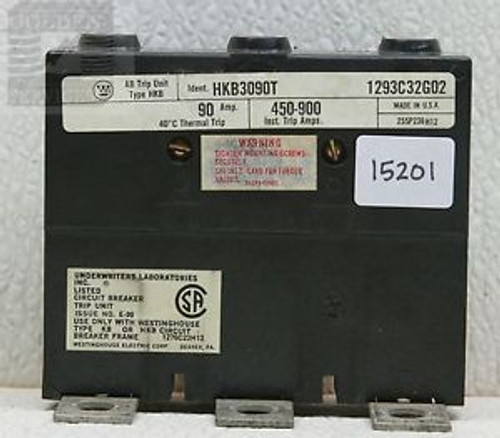 Westinghouse HKB3090T Circuit Breaker Trip Unit 90A