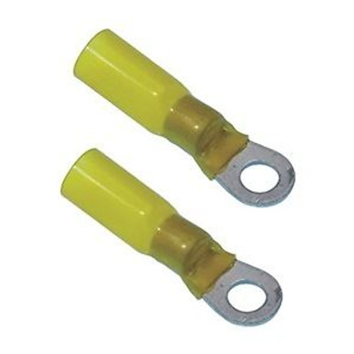 Ring Terminal, Yellow, Brazed, 12-10, Pk500