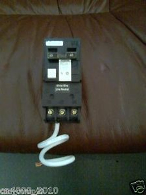 SIEMENS Breaker, 2Pole, 60A, Ground Fault QF260 Used