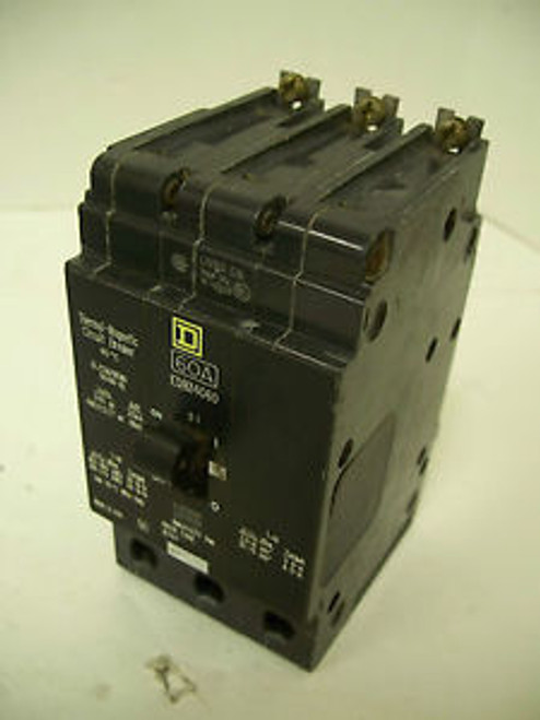 SQUARE D THERMAL-MAGNETIC CIRCUIT BREAKER CATEDB34060 60A/240V/3POLE