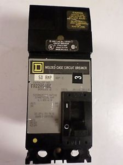 (1) SQUARE D FA22050BC CIRCUIT BREAKER 2 POLE 50 AMP