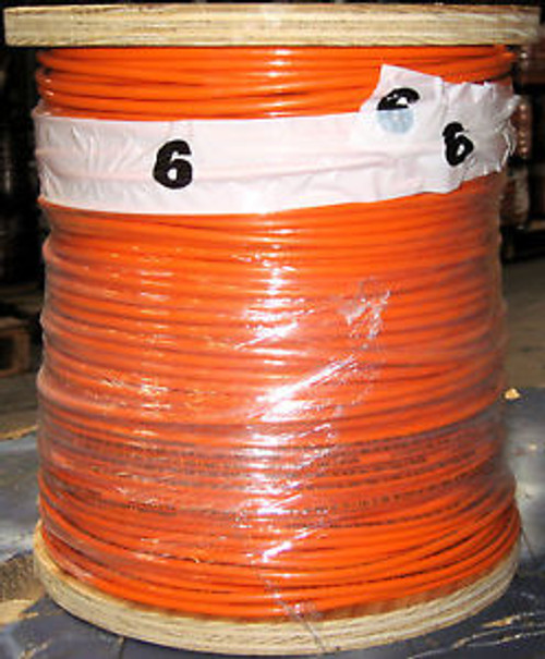 Thhn  1000 Ft.  #6 Awg  Stranded Copper  Wire- 600 Volt - 65 Amp - Orange