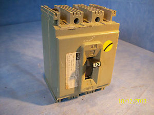 FPE MOLDED CASE CIRCUIT BREAKER HEG631070 3POLE 70AMP 600VOLT