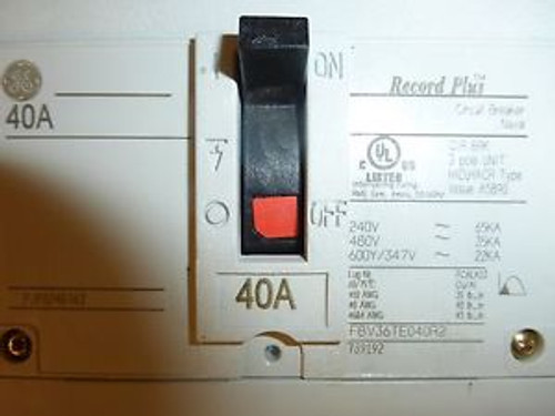 GE 40 AMP FBV CIRCUIT BREAKER