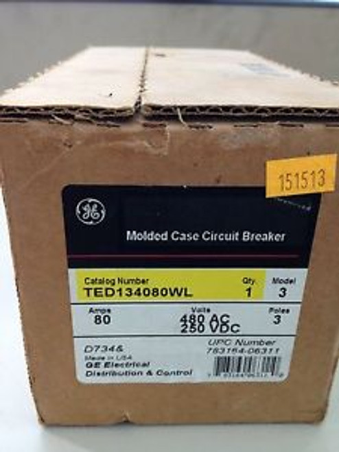 GE General Electric TED134080WL  Circuit Breaker