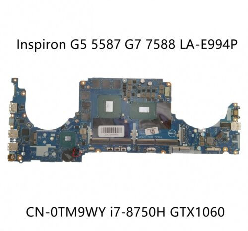 Cn-0Tm9Wy La-E994P For Dell G5 5587 G7 7588 W/ I7-8750H Cpu Gtx1060 Motherboard
