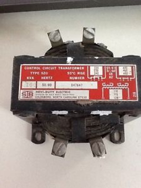 Hevi-Duty Electric Control Circuit Transformer Type SZO 0.1 KVA