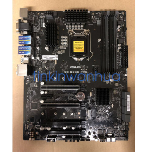 For Asus Ws C246 Pro Lga1151 Ddr4 Vga+Dvi+Hdmi+Dp Atx Workstation Motherboard