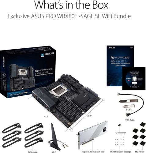Asus Pro Ws Wrx80E-Sage Se Wifi Swrx8 Amd Threadripper Pro E-Atx Motherboard