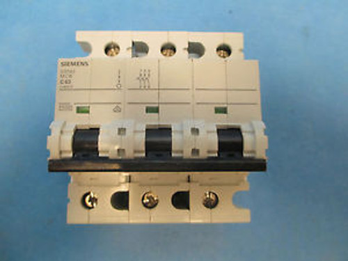 Siemens Circuit Breaker, 5SP43 MCB C63, 3P 63A