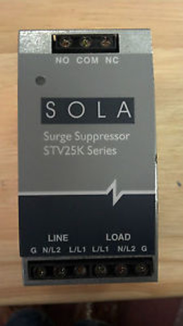 SOLA SURGE SUPPRESSOR, STV25K-10S, RAIL MOUNT, 120V, 400Vpk (L-N, L-G, N-G)