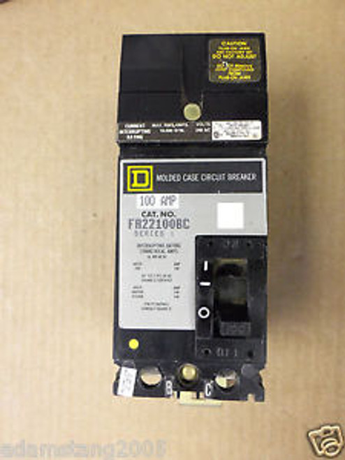 Square D FA fa22100bc 100 amp 2 pole 240v Breaker gray