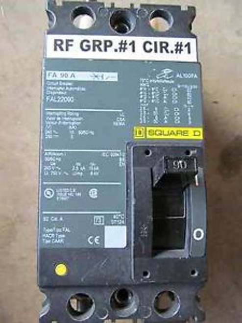 Square D FAL22090 90 Amp 2 Pole Circuit Breaker