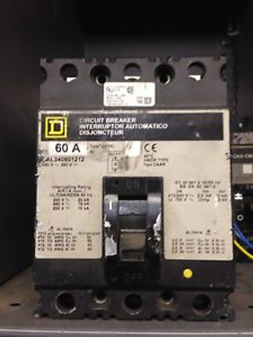 Square D FAL340601212 3 Pole 60 Amp Breaker