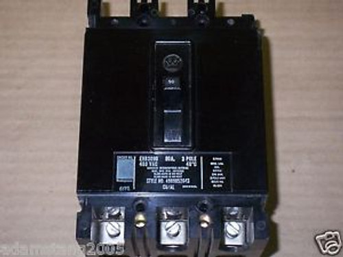 Westinghouse EHB EHB3090 90 amp Circuit Breaker 3 Pole chipped