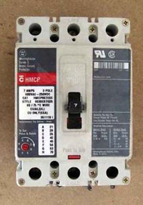 Westinghouse Series C motor circuit protector.  3 pole switch.