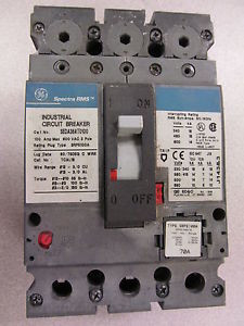 GE General Electric SEDA36AT0100 Circuit Breaker 100 Amp With 70 Amp Trip