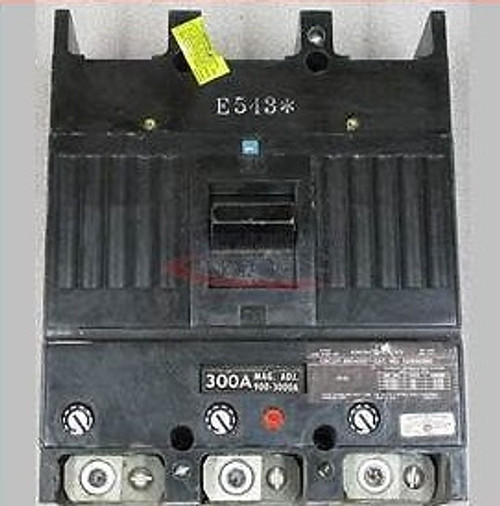 GE TJJ436300-BL1 Circuit Breaker, 300 Amp, 600 Volt, 3 P, Used