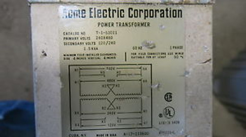 ACME 1.5  KVA 240/480x120/240 Volt Transformer- T971