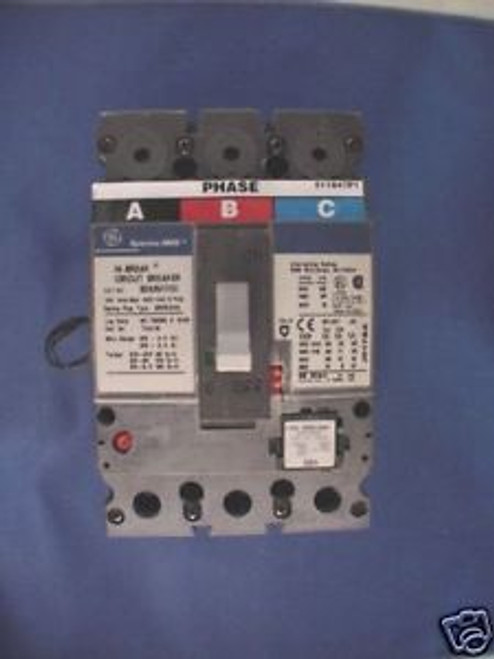 GE SPECTRA RMS 3 PH 100A CIRCUIT BREAKER SEHA36AT0100