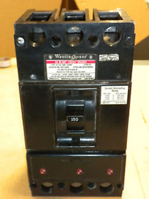 Westinghouse JA3150W Circuit Breaker 150 Amp 3 Pole 600 VAC