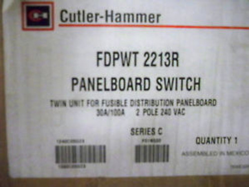 Cutler Hammer Fdpwt2213R 30/100A 2P Twin Fused Switch