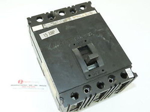 Used Square D FAL34015 3p 15a 480v Black Face Circuit Breaker 1-yr Warranty