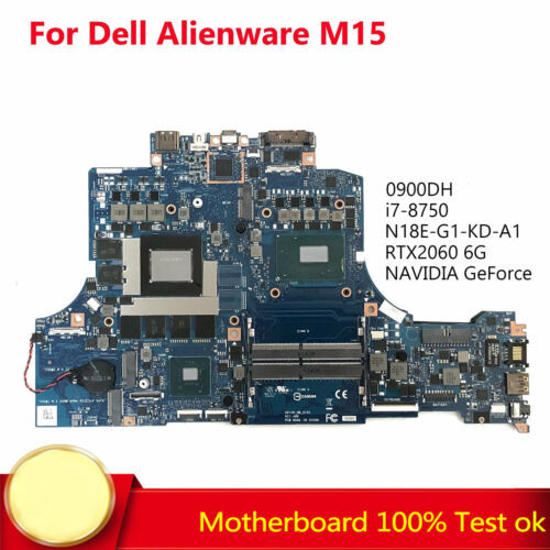 For Dell Alienware M15 M17 Motherboard Rtx2060 I7-8750H 0900Dh 6G 100% Tested Work