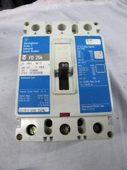 Westinghouse FD3090 3 POLE 90 AMP 600 VOLT Circuit Breaker