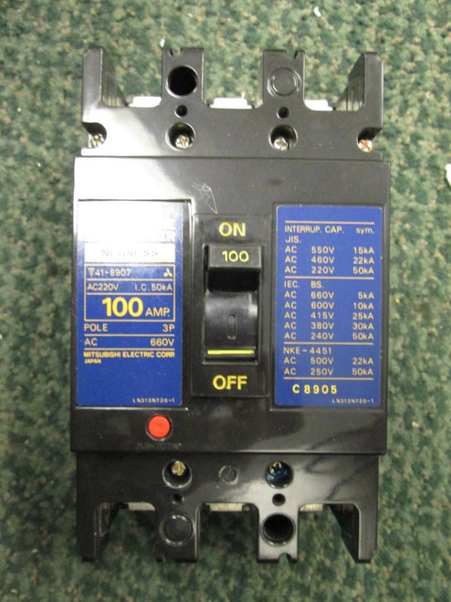 Mitsubishi Circuit Breaker Nf100-Ss 100A 660V 3P New Surplus