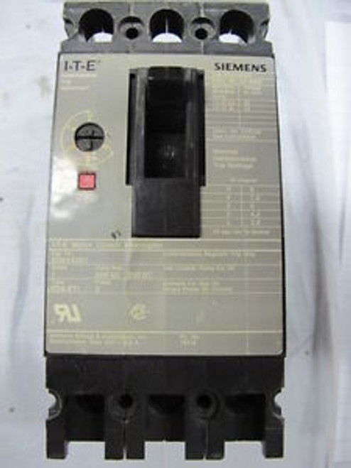 Siemens ED63A001 3 POLE 1 AMP 600 VOLT Motor Circuit Protector