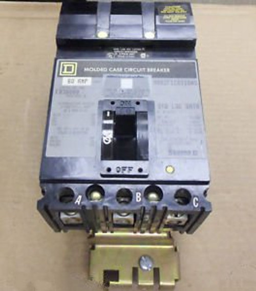 SQUARE D FH FH36060 3 POLE 60 AMP CIRCUIT BREAKER GREY FACE