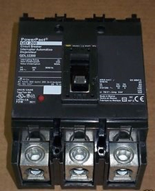 Square D QD 200 3 pole 200 amp 240v QDL32200 PowerPact Circuit Breaker QDL