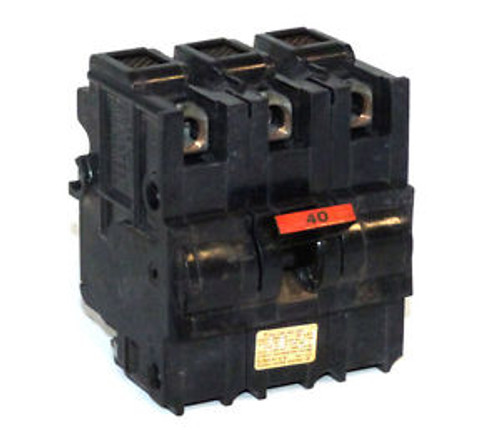 Federal Pacific NA3P40 40A 3-Pole 240V Circuit Breaker