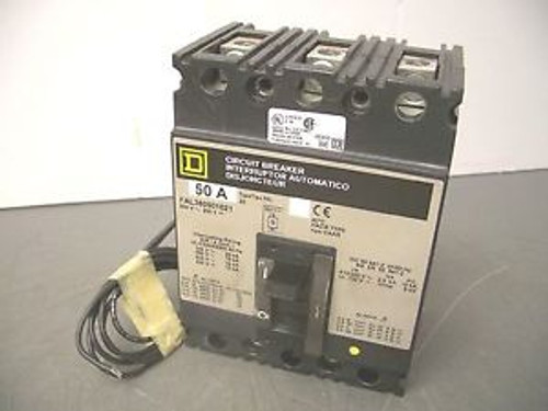 SQUARE D CIRCUIT BREAKER CATFAL360501021 50A/600V/3POLE W/SHUNT