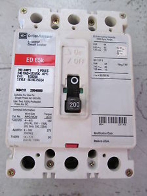 Cutler Hammer ED3200 Circuit Breaker 200 Amp 3 Pole 600 V