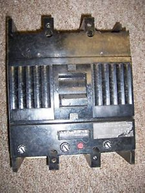 GE TJK TJK436F000 3 pole 400 amp trip 600v breaker chipped