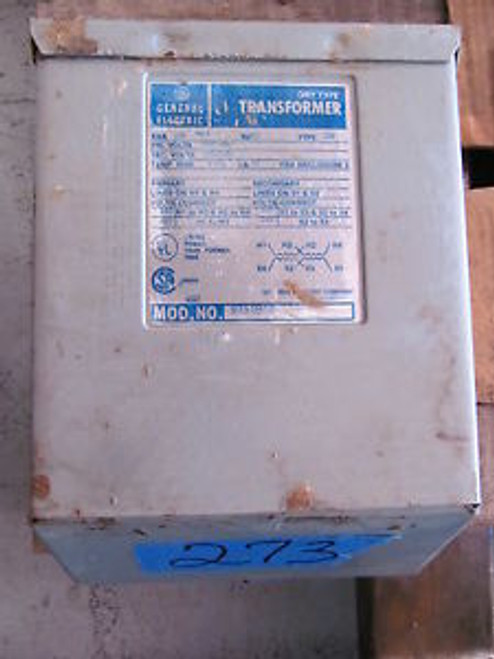 GE 2 KVA Dry Type Transformer Type QB 9T51B12 Prim 240/480 Sec 120/240