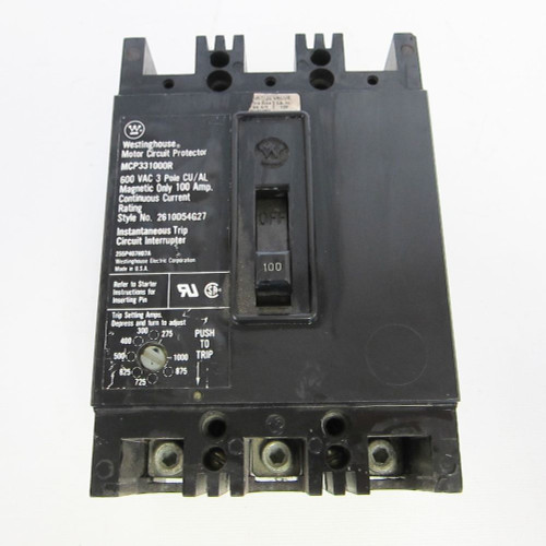 Westinghouse Motor Circuit Protector MCP331000R 100A