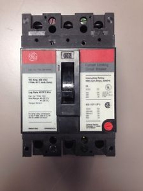 GE TEL136100WL Circuit Breaker 100 Amp 600v 3 Pole