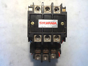 SYLVANIA TYPE TM T13U034 SIZE 4 MOTOR STARTER 135 AMP 120V COIL