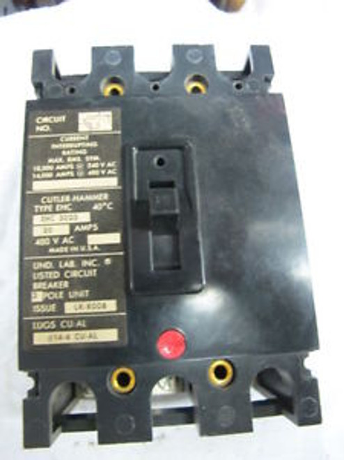Westinghouse EHC3020 3 POLE 20 AMP 480 VOLT Circuit Breaker