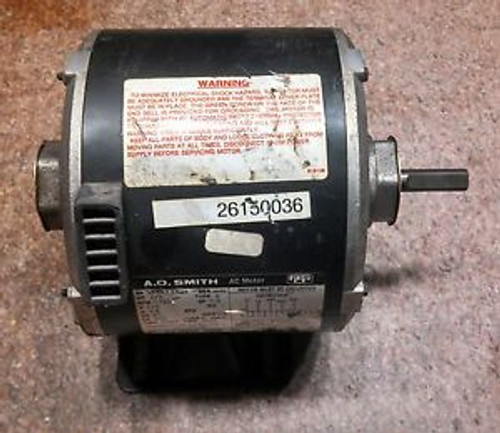 A.O. Smith Motor CAT S56A77A01, HP .5, RPM 1725, 115V, PH 1, Frame 56Z