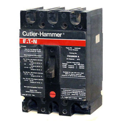Cutler Hammer FS320020A 20A 3-Pole 240V Circuit Breaker WARRANTY