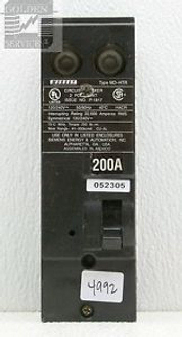 Murray MD-HTR Circuit Breaker 240VAC 200A 2 Pole