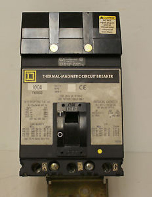 Square D FA36100 circuit breaker 100 amp 600 volt I line series 2 (5985)